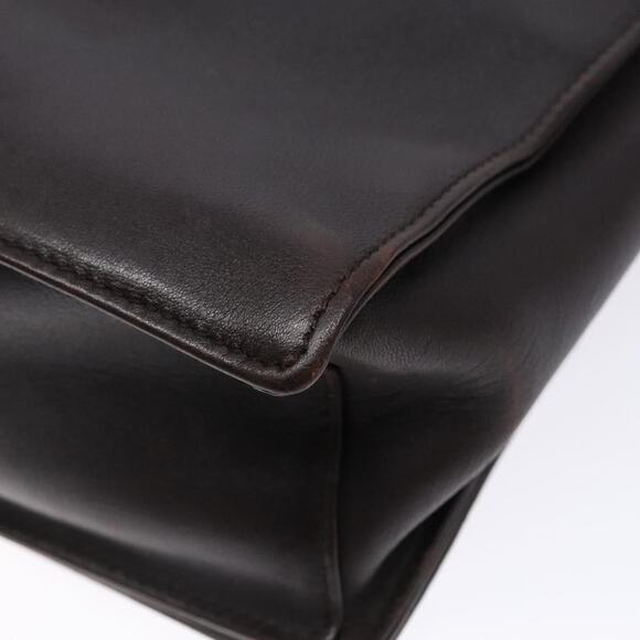 GUCCI Bamboo Shoulder Bag Leather Dark Brown 001 001 - Picture 12 of 16